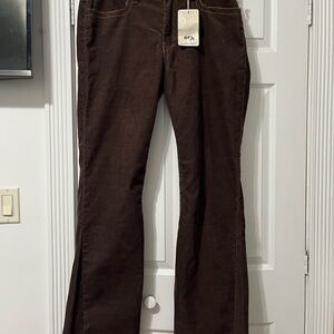 BFL Jeans for Men Vintage Tobacco/Brown Corduroy Pants bell bottoming